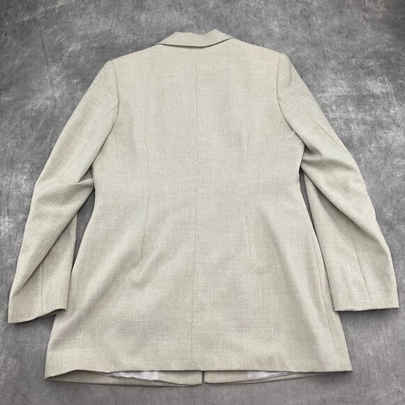 JG Hook Skirt Suit 10 40/25Wx23 Beige Side Elastic Woven Poly Classic Career VTG - Picture 10 of 16